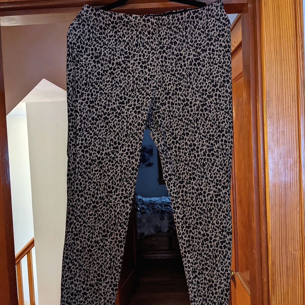 High Rise Skinny Cheetah Pants Size 12